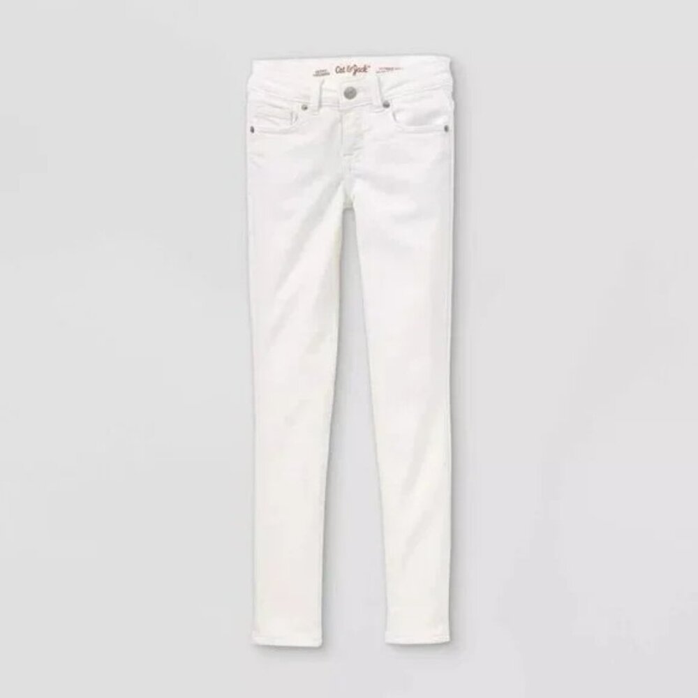 Cat & Jack Skinny Jeans - White - Size 5 and Size 8 Bundle (2 pairs total)